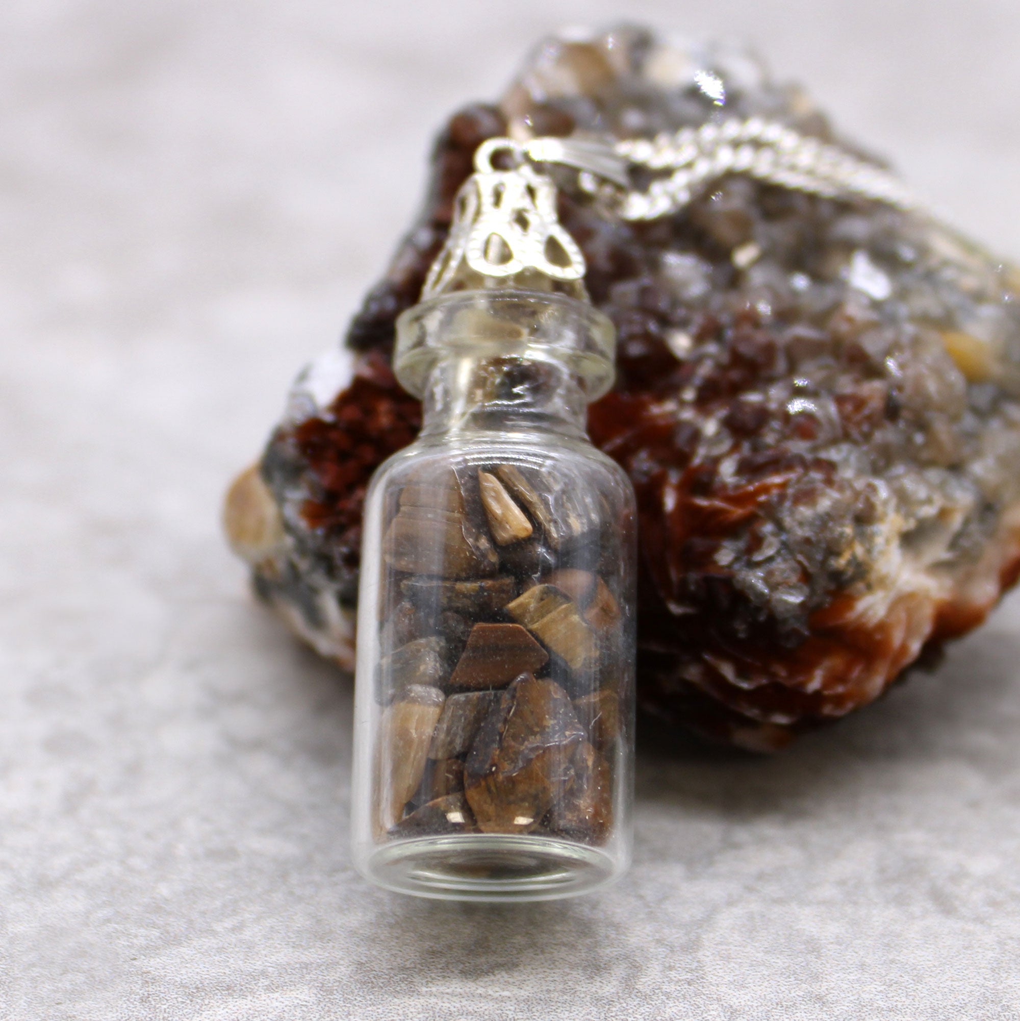 Bottled Tiger Eye - Bottled Gemstones Necklace