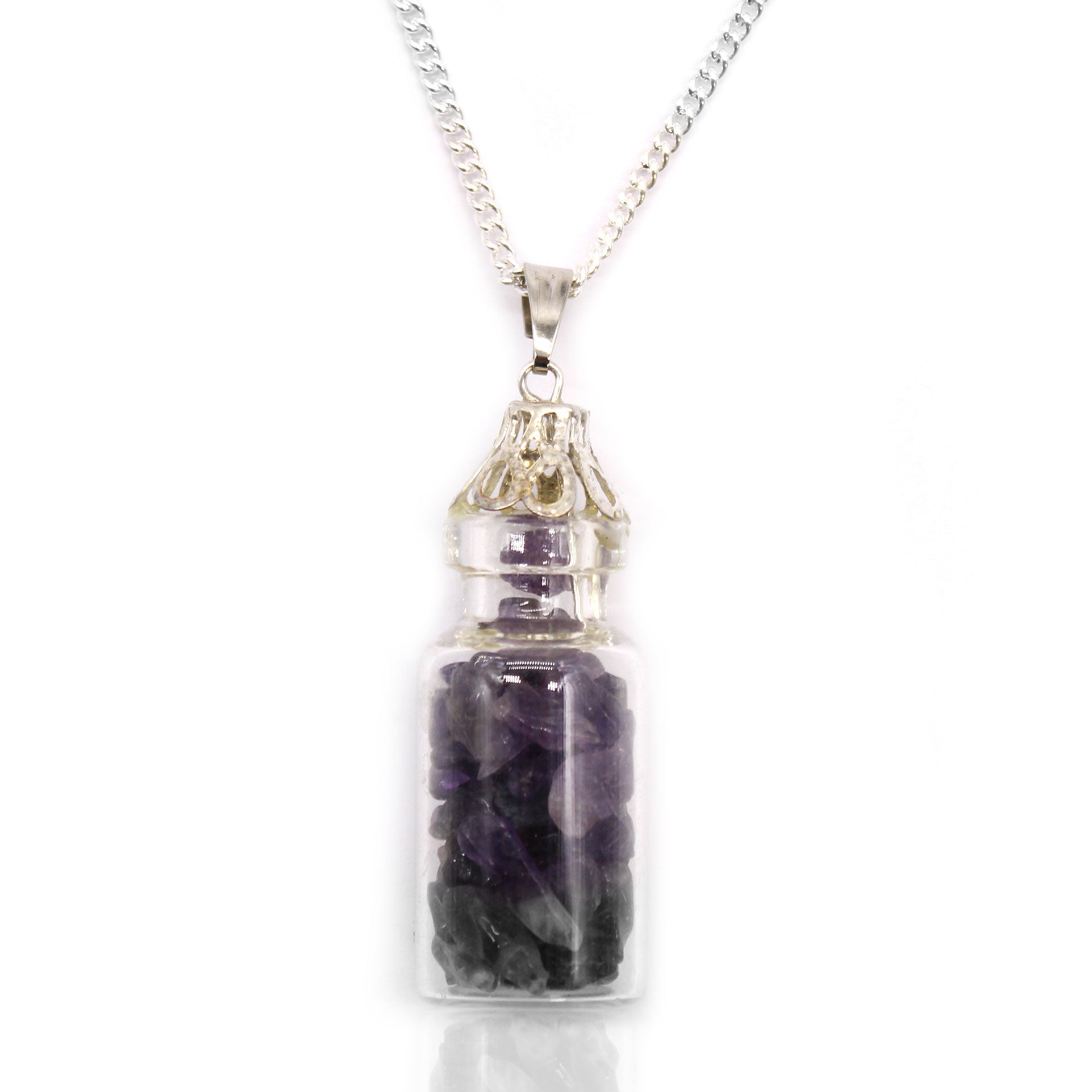 Bottled Amethyst - Bottled Gemstones Necklace