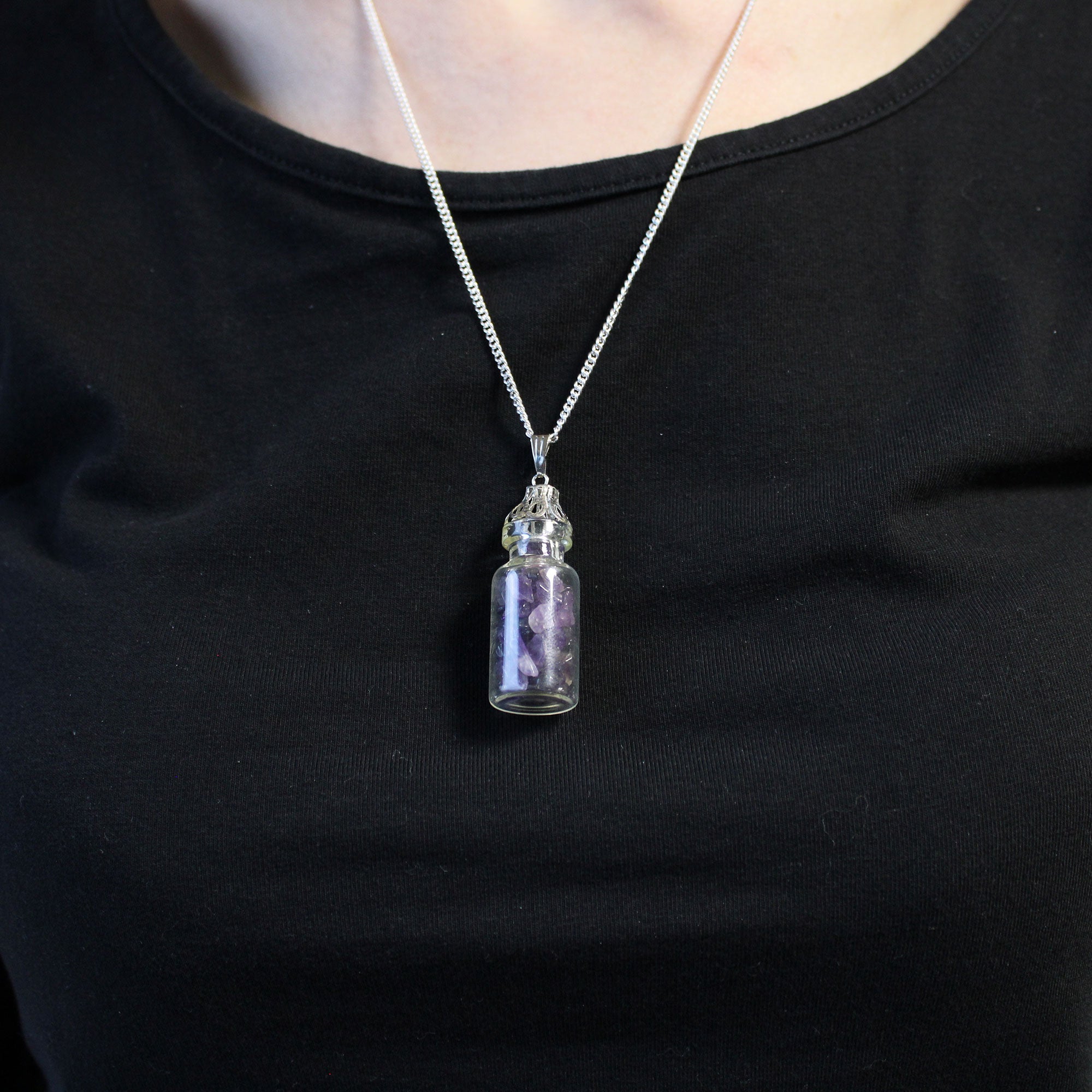 Bottled Amethyst - Bottled Gemstones Necklace