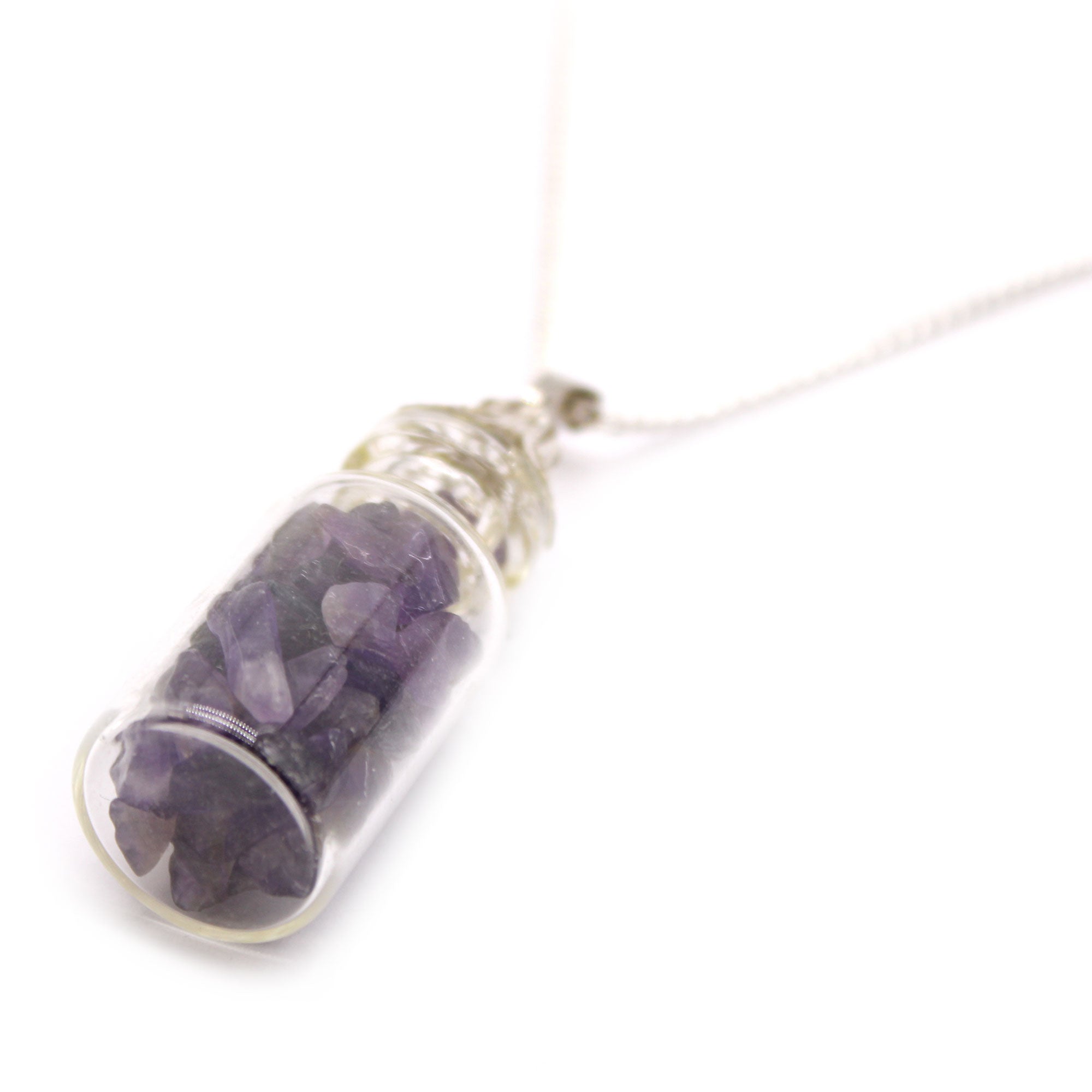 Bottled Amethyst - Bottled Gemstones Necklace