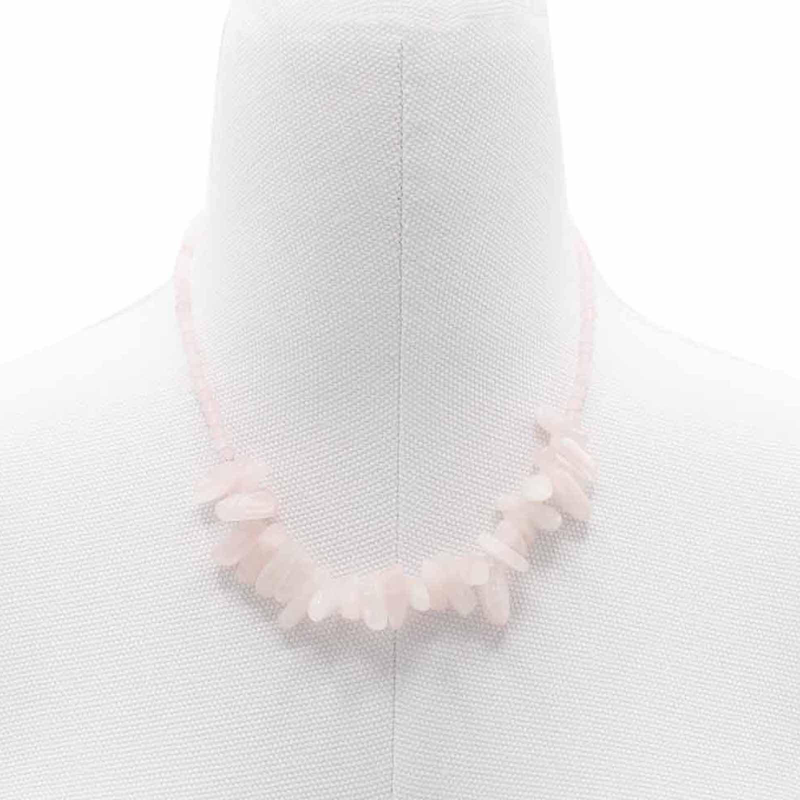 Rose Quartz - Longstone Gem Necklace