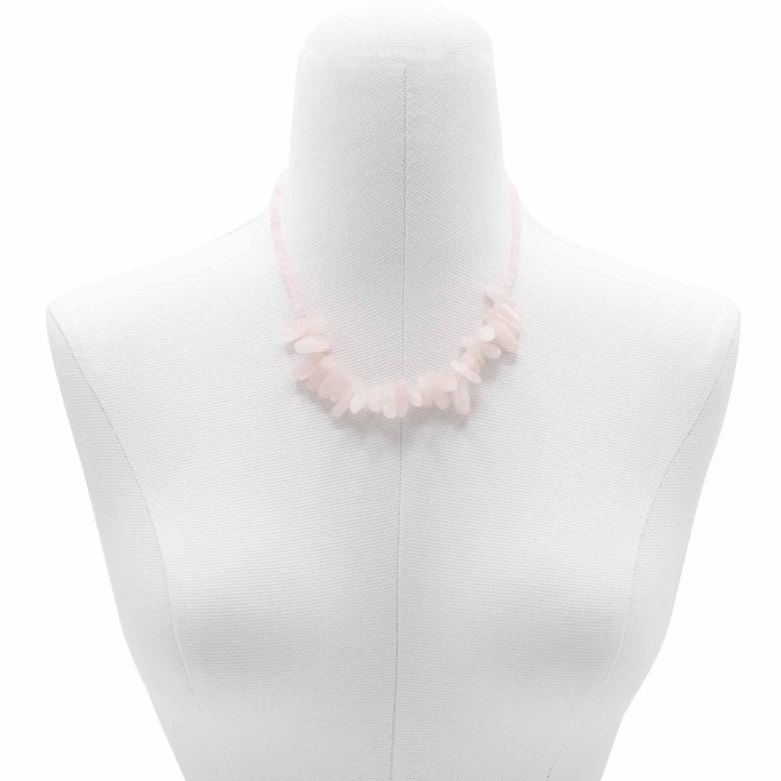 Rose Quartz - Longstone Gem Necklace