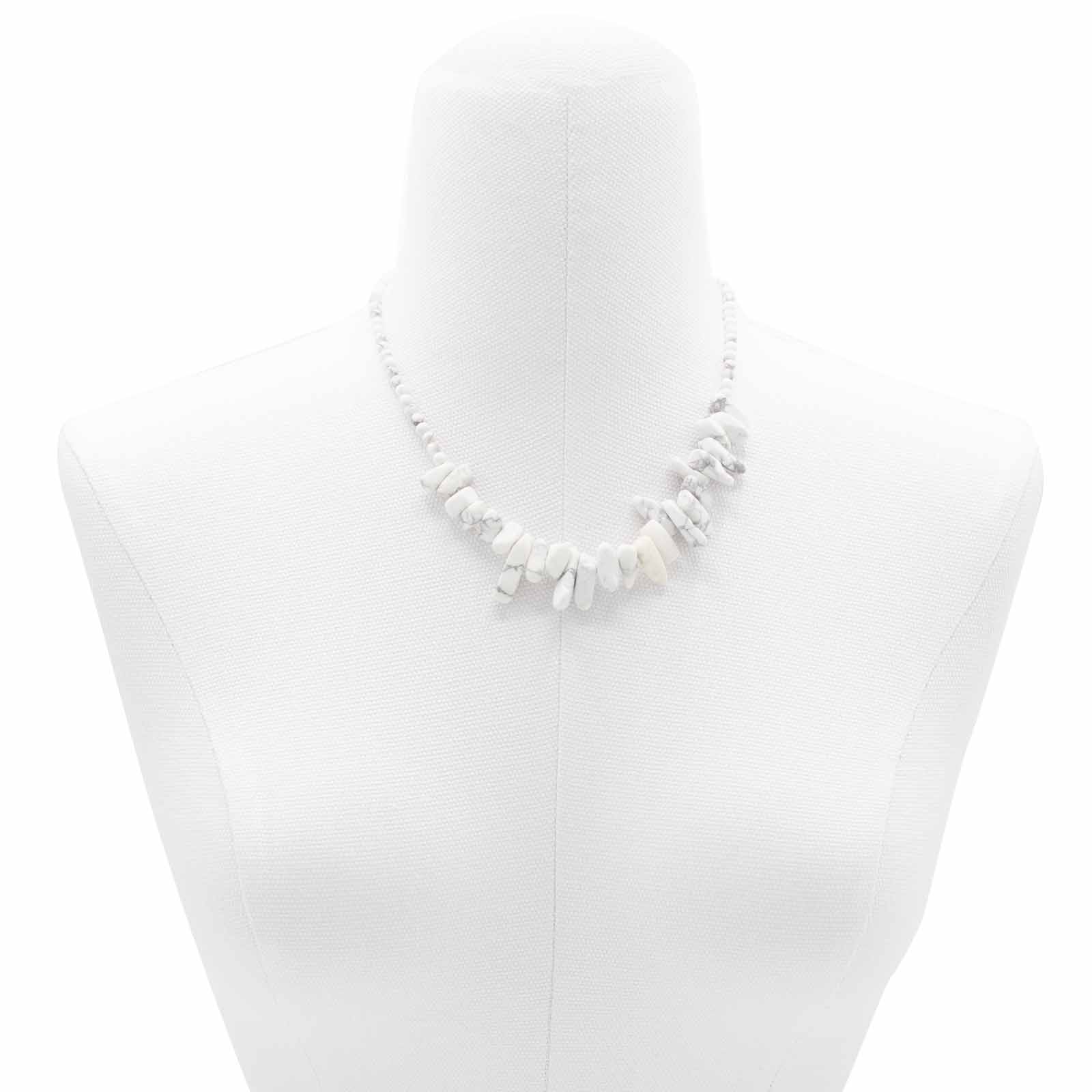 White Jasper - Longstone Gem Necklace