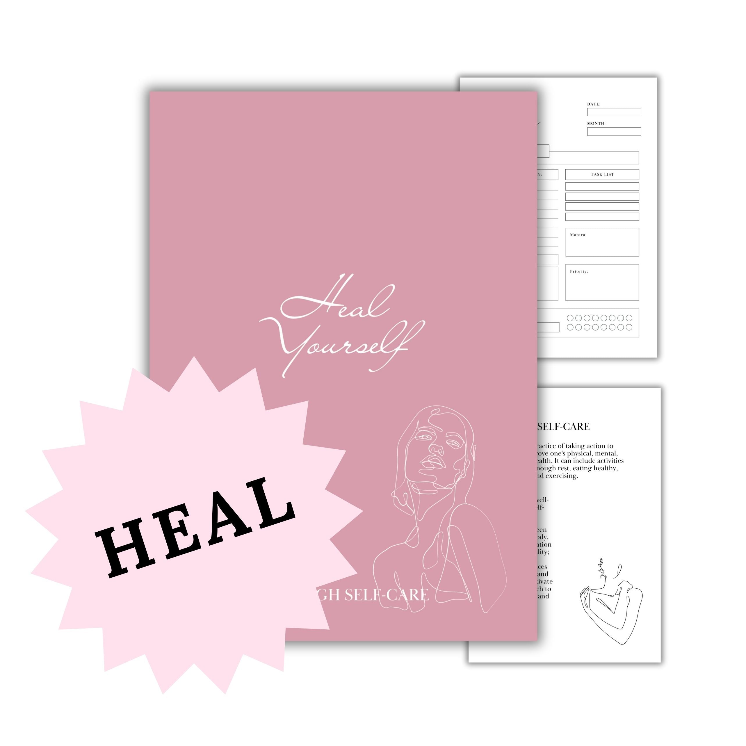 Heal Yourself Monthly Journal Digital Downloads