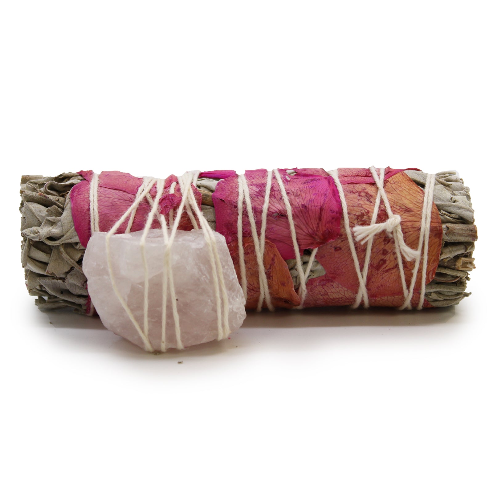 Smudge Stick - Love Spirit Sage 10cm with Rose Quartz