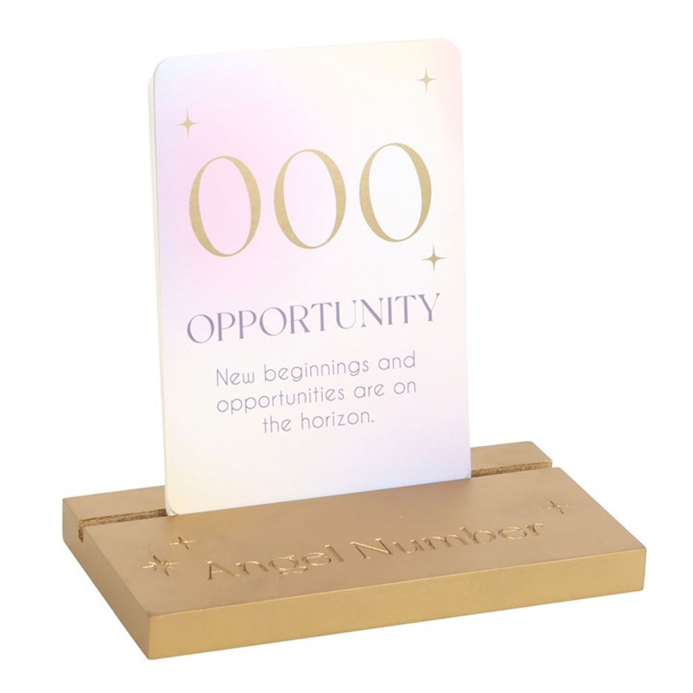 Angel Number Affirmation Cards with Wooden Stand