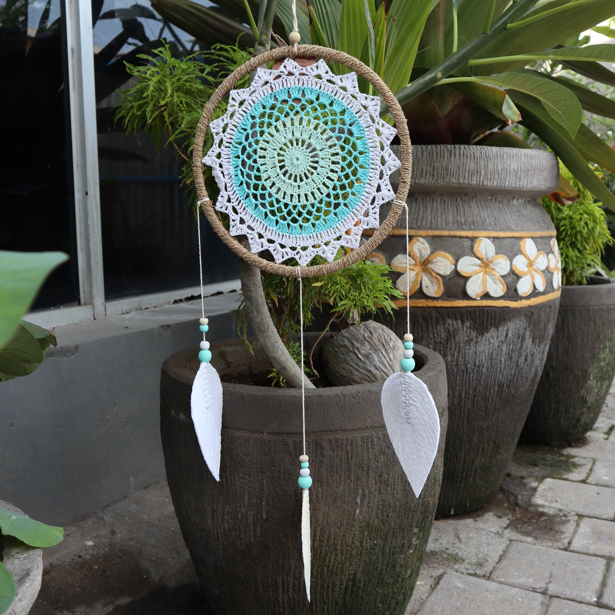 Turquoise Elemental Spirits - Dream Catcher - Large